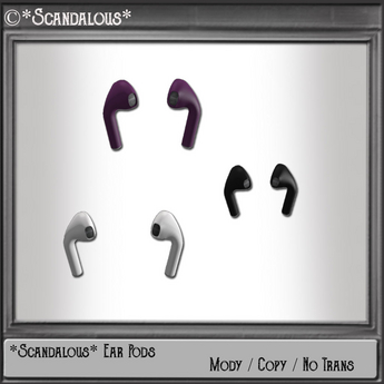 Second Life Marketplace - *Scandalous* Ear Pods White